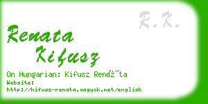 renata kifusz business card